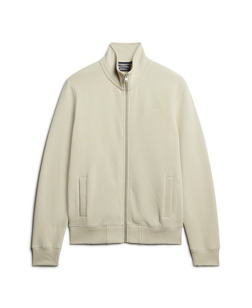 bluza dresowa essential logo zip w kolorze jasnego beżu kamiennego