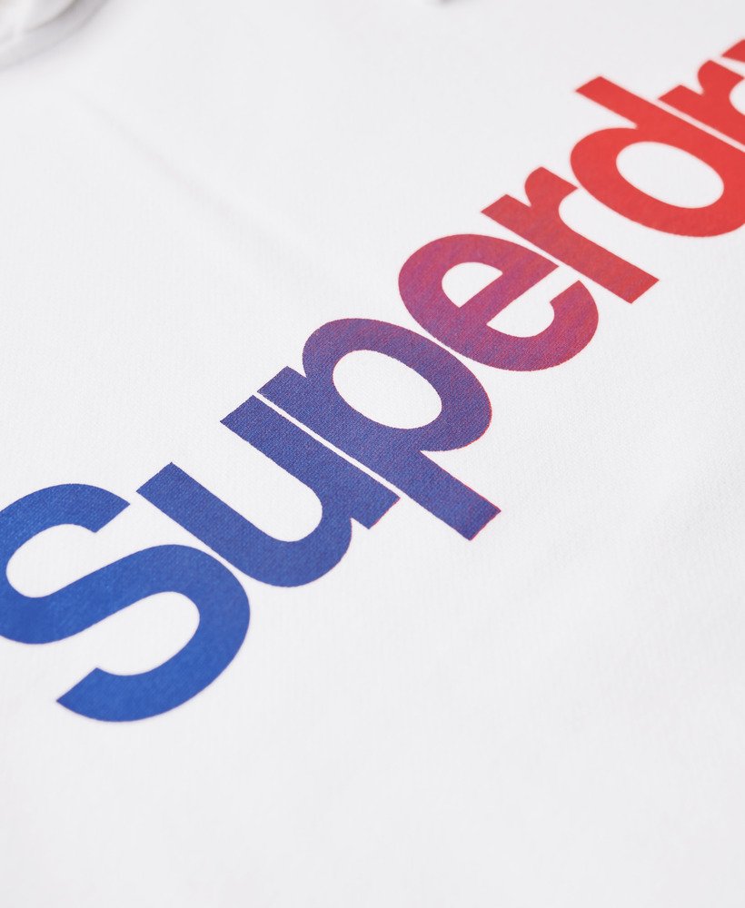 luźna bluza z kapturem core logo w kolorze lśniącej bieli