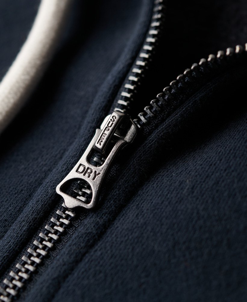 bluza z kapturem athletic college graphic zip w kolorze eclipse navy