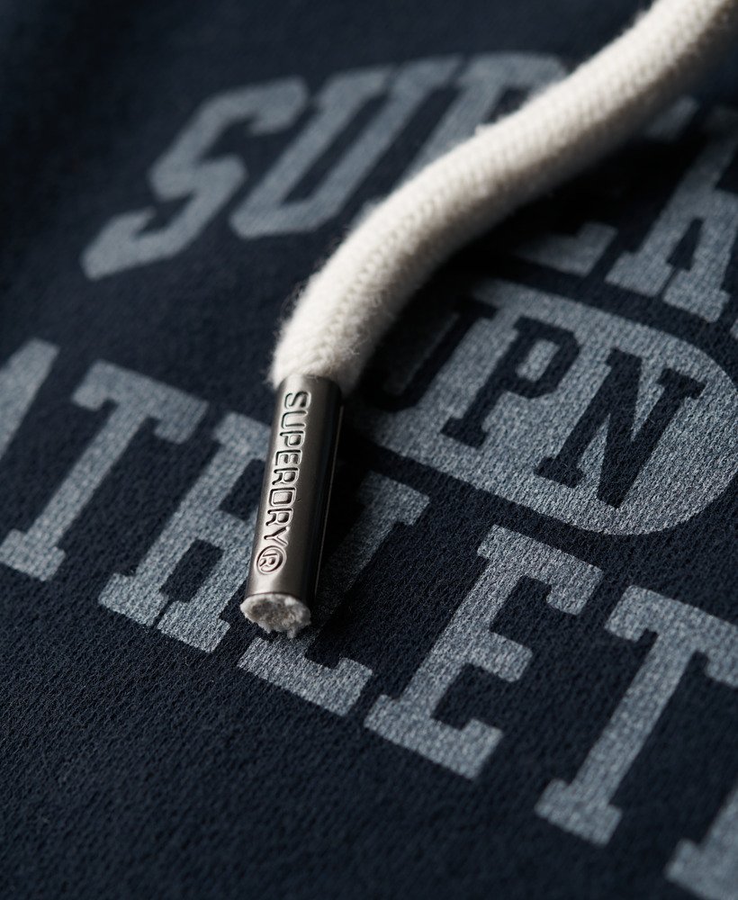 bluza z kapturem athletic college graphic zip w kolorze eclipse navy