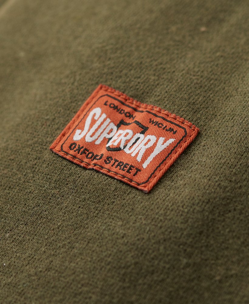 bluza z kapturem workwear flock graphic w kolorze khaki melanż