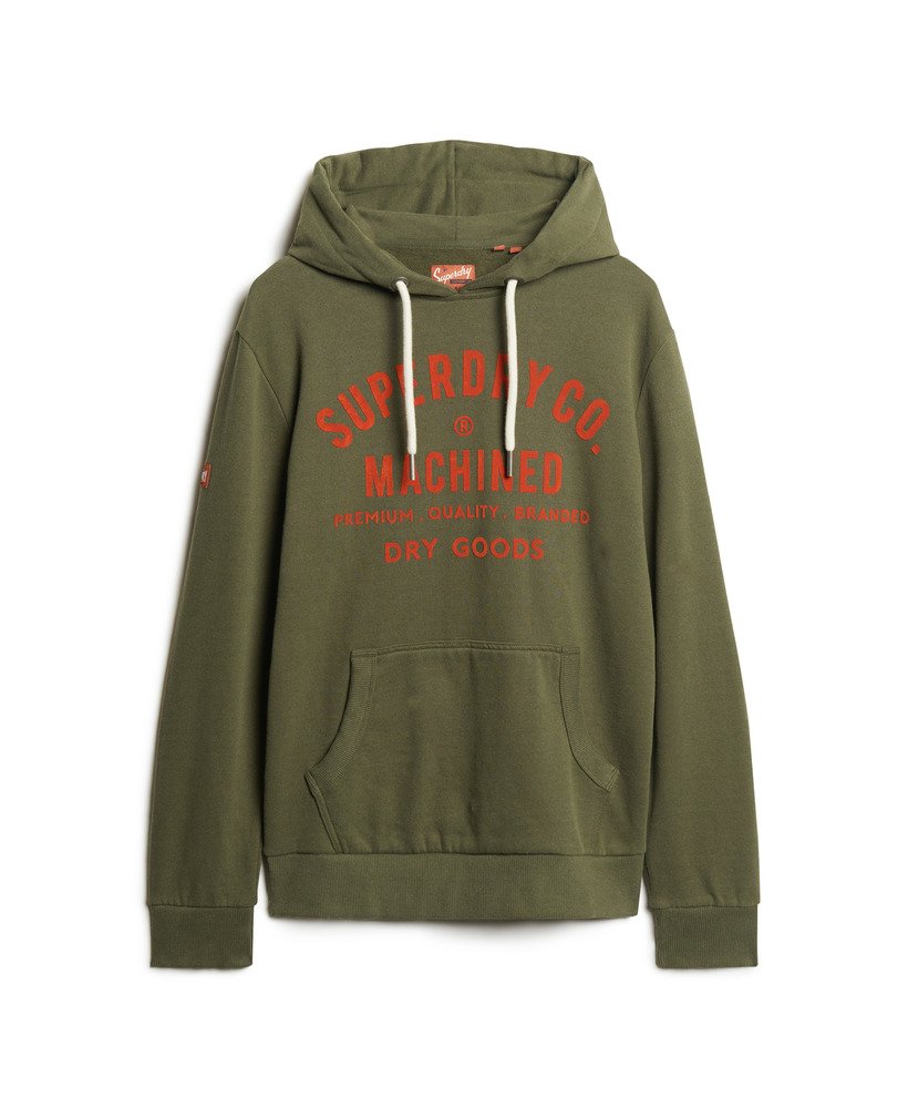 bluza z kapturem workwear flock graphic w kolorze khaki melanż