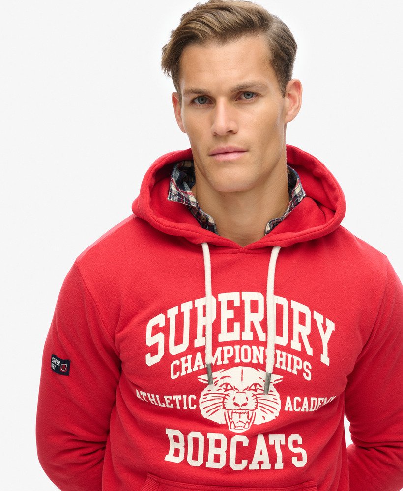bluza z kapturem track field athletic graphic w kolorze ferra red marl