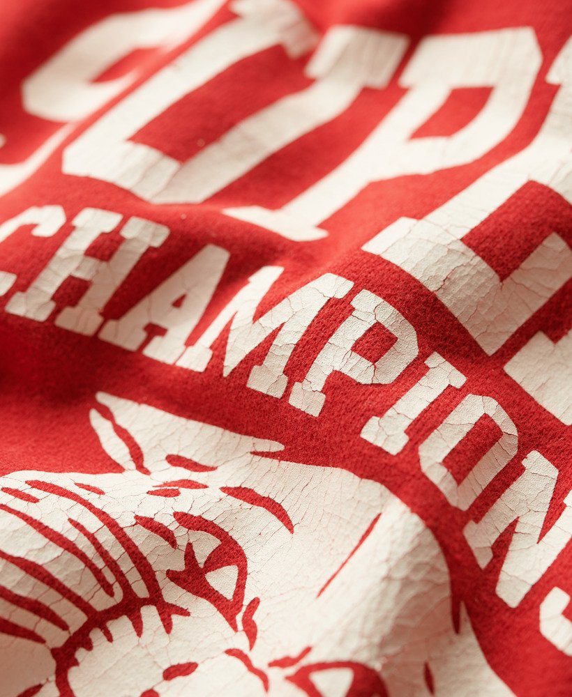 bluza z kapturem track field athletic graphic w kolorze ferra red marl
