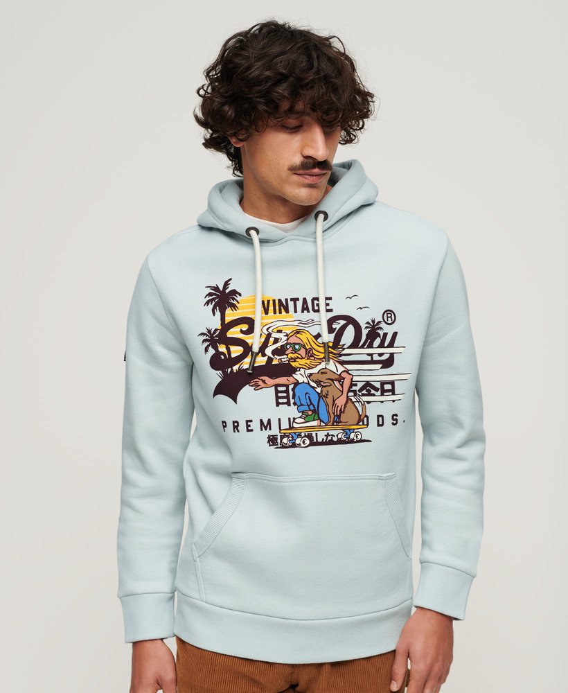 bluza z kapturem la graphic w kolorze soli morskiej