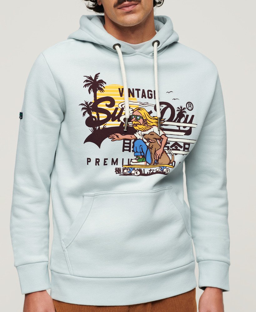 bluza z kapturem la graphic w kolorze soli morskiej