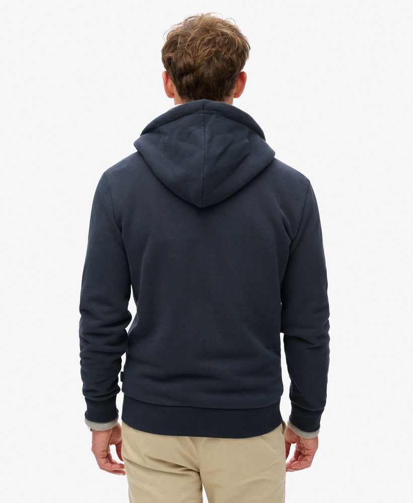 bluza z kapturem i zamkiem błyskawicznym neon vintage logo w kolorze eclipse navy