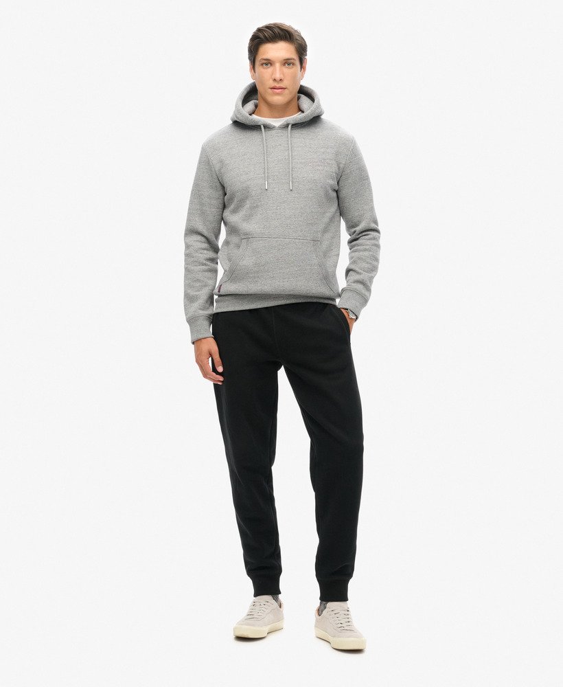 bluza z kapturem essential logo w kolorze ciemnoszarym z plamkami i melanżem