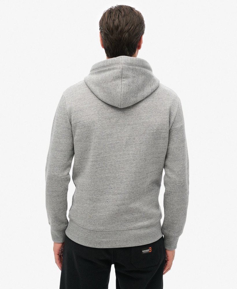 bluza z kapturem essential logo w kolorze ciemnoszarym z plamkami i melanżem