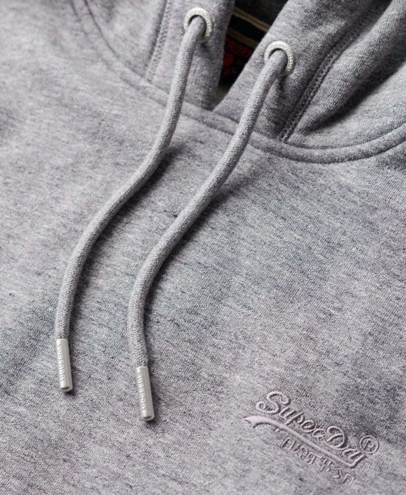 bluza z kapturem essential logo w kolorze ciemnoszarym z plamkami i melanżem