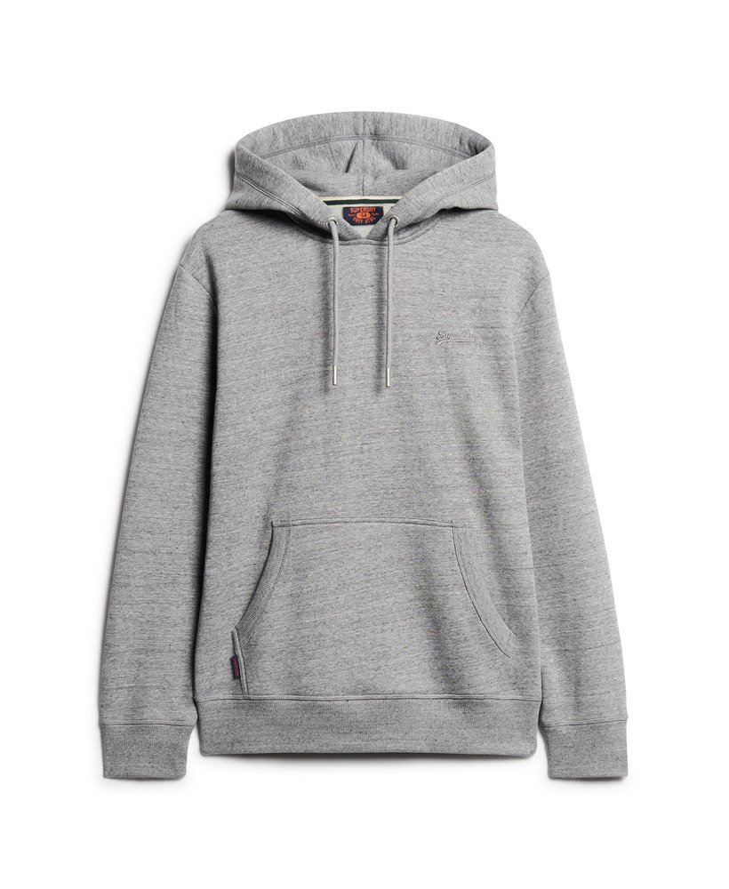 bluza z kapturem essential logo w kolorze ciemnoszarym z plamkami i melanżem