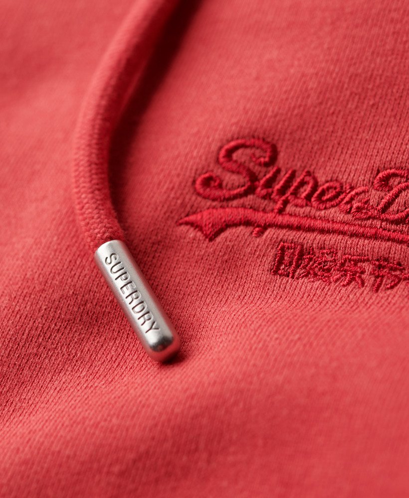 bluza z kapturem essential logo zapinana na zamek w kolorze kardynalskiej czerwieni