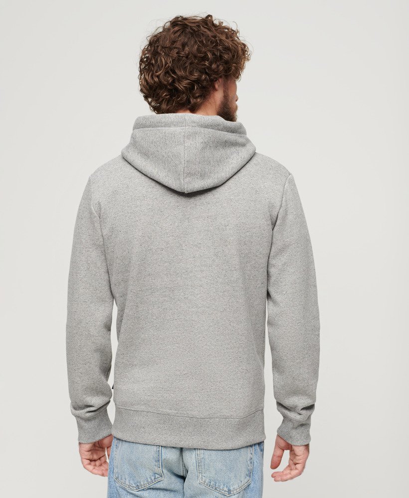 bluza z kapturem z wytłoczonym logo vintage w kolorze jasnoszarym true grit