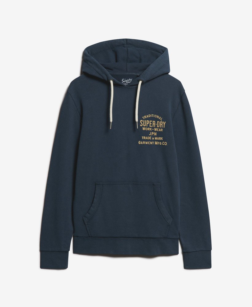 bluza z kapturem i nadrukiem w kolorze eclipse navy