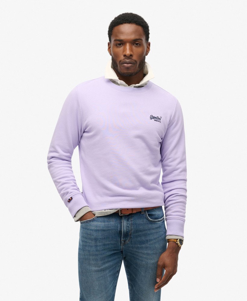 bluza essential logo crew w kolorze jasnofioletowym