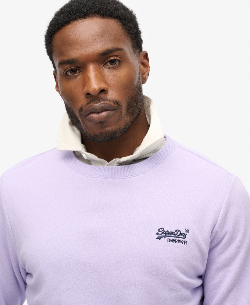 bluza essential logo crew w kolorze jasnofioletowym