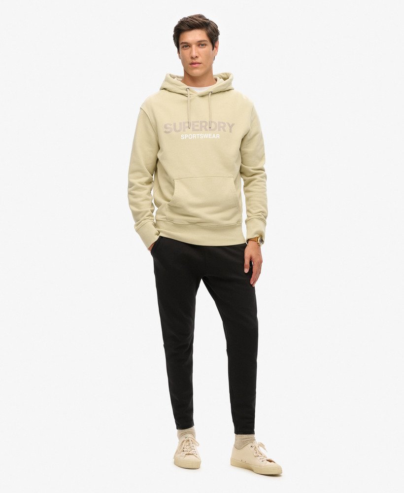 bluza z kapturem sportswear logo loose fit w kolorze pelikana w beżu