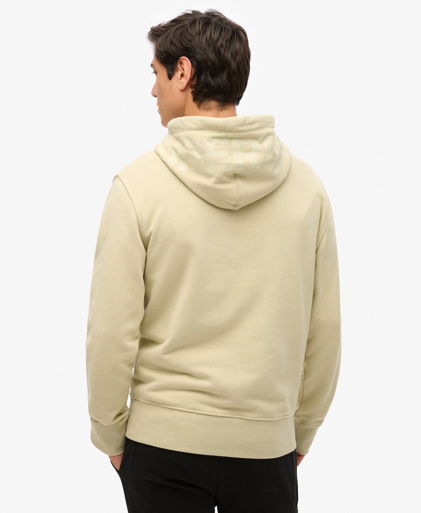 bluza z kapturem sportswear logo loose fit w kolorze pelikana w beżu