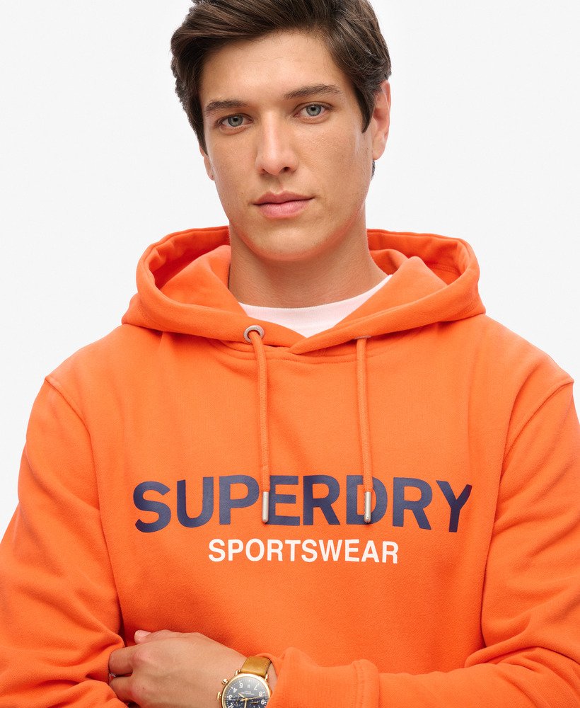 bluza z kapturem sportswear logo loose fit w kolorze ognistopomarańczowym