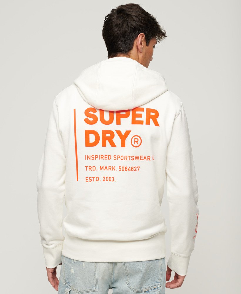 bluza z kapturem utility sport logo loose w kolorze new chalk white