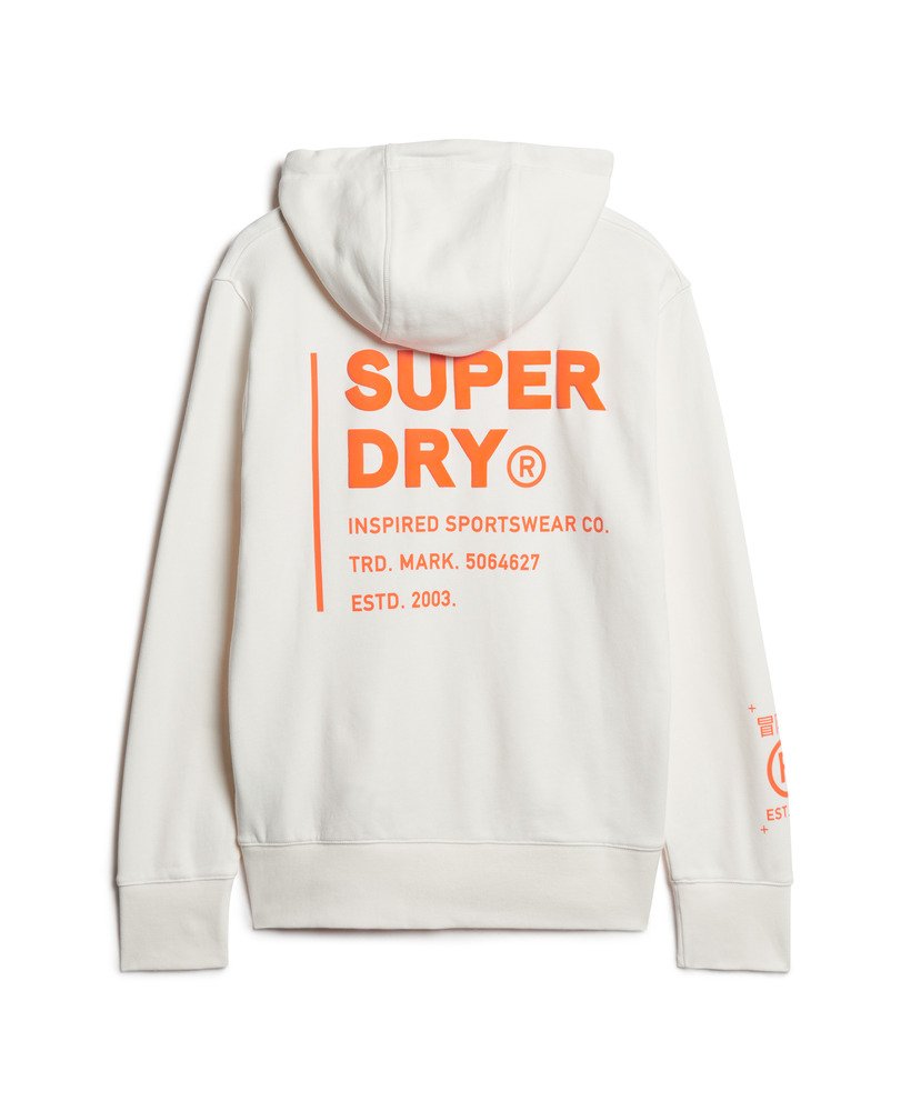 bluza z kapturem utility sport logo loose w kolorze new chalk white