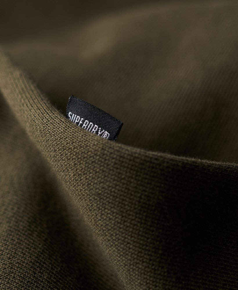 luźna bluza z kapturem i nadrukiem micro logo w kolorze khaki
