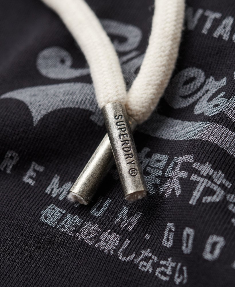 klasyczna bluza z kapturem i logo heritage chest w kolorze czarnym