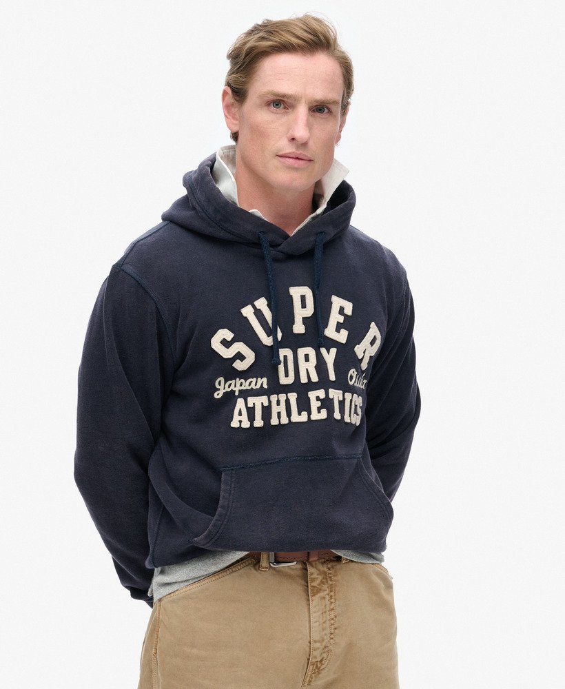 bluza z kapturem vintage athletic w kolorze eclipse navy