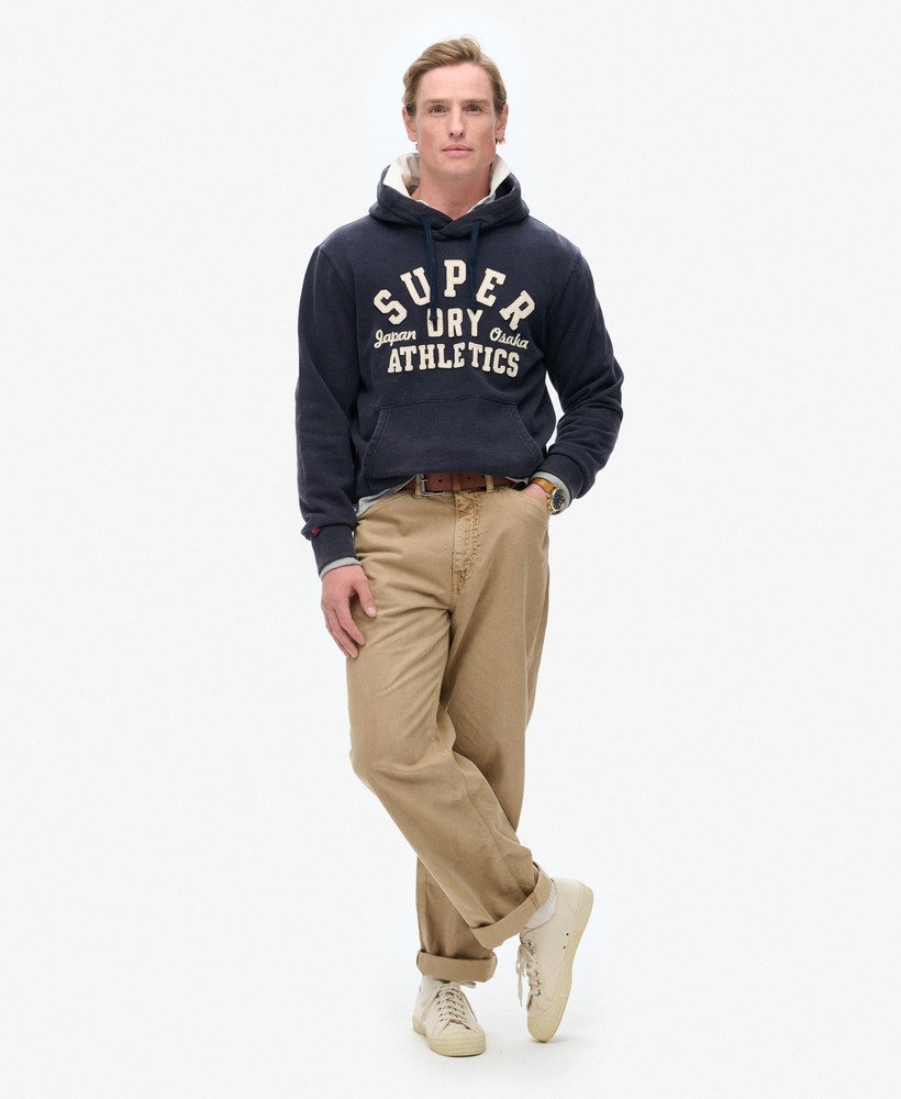 bluza z kapturem vintage athletic w kolorze eclipse navy