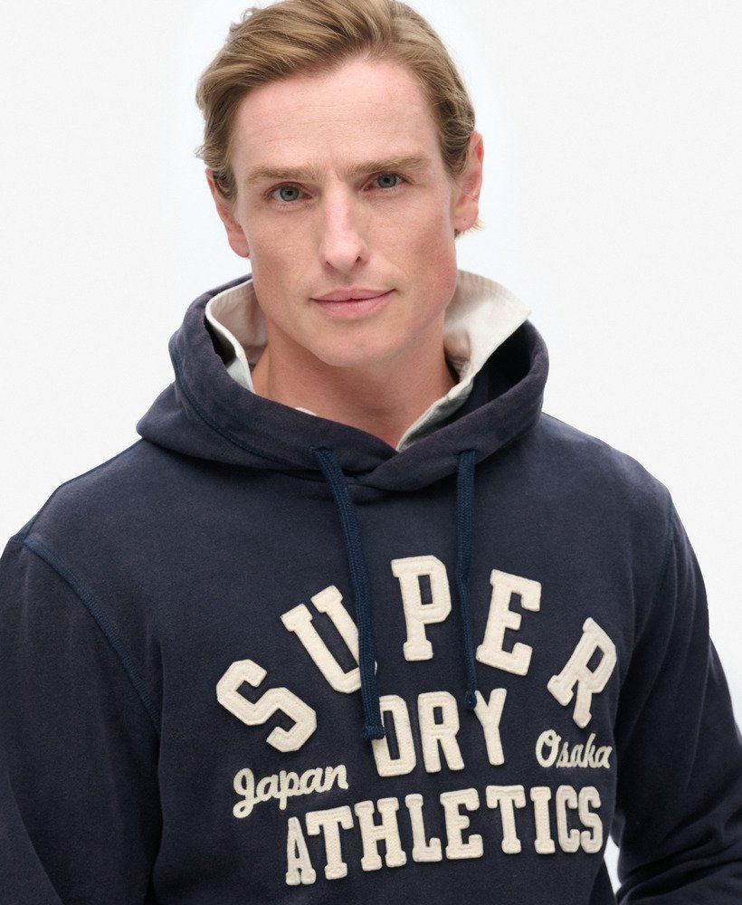 bluza z kapturem vintage athletic w kolorze eclipse navy