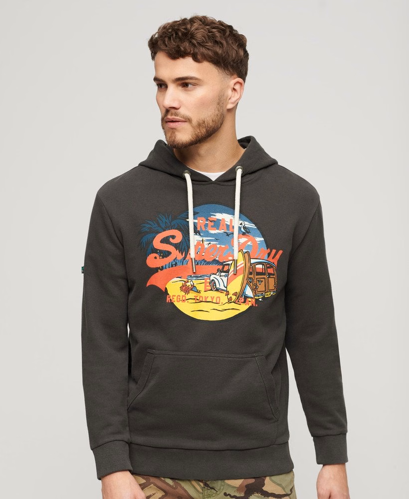 Bluza z kapturem z logo vintage