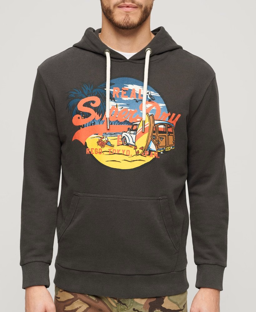 Bluza z kapturem z logo vintage