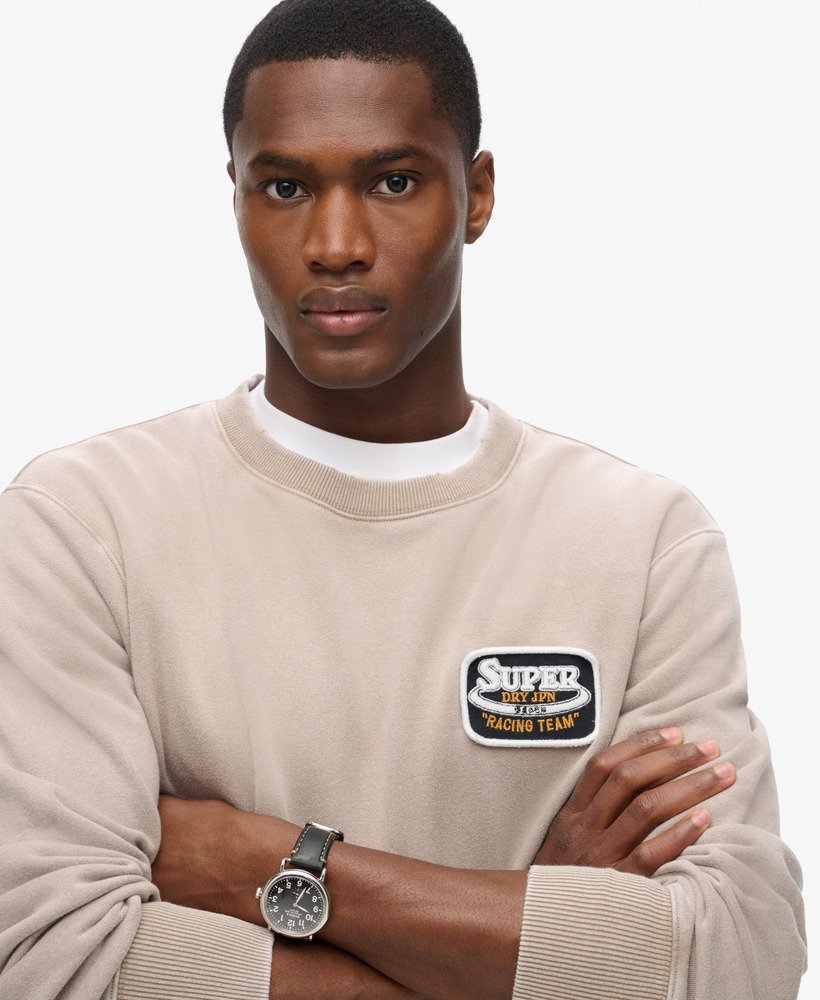 bluza mechanic loose fit crew w kolorze moonrock