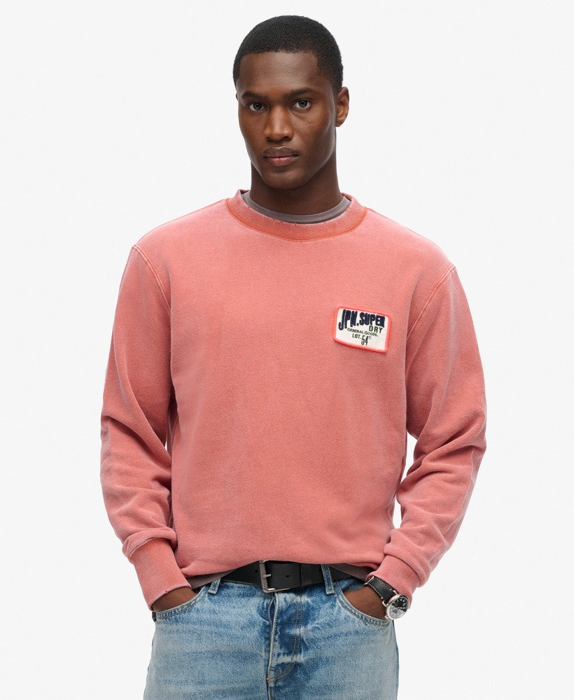 bluza mechanic loose fit crew w kolorze rdzawo-pomarańczowym