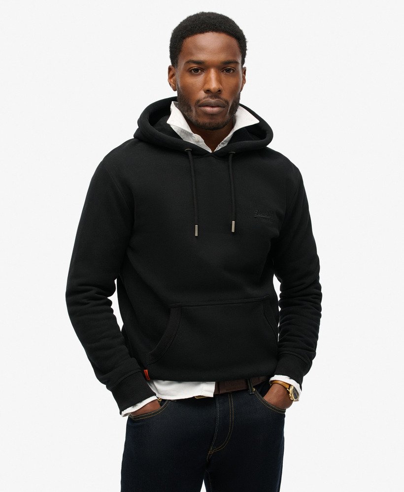 bluza z kapturem essential logo w kolorze czarnym