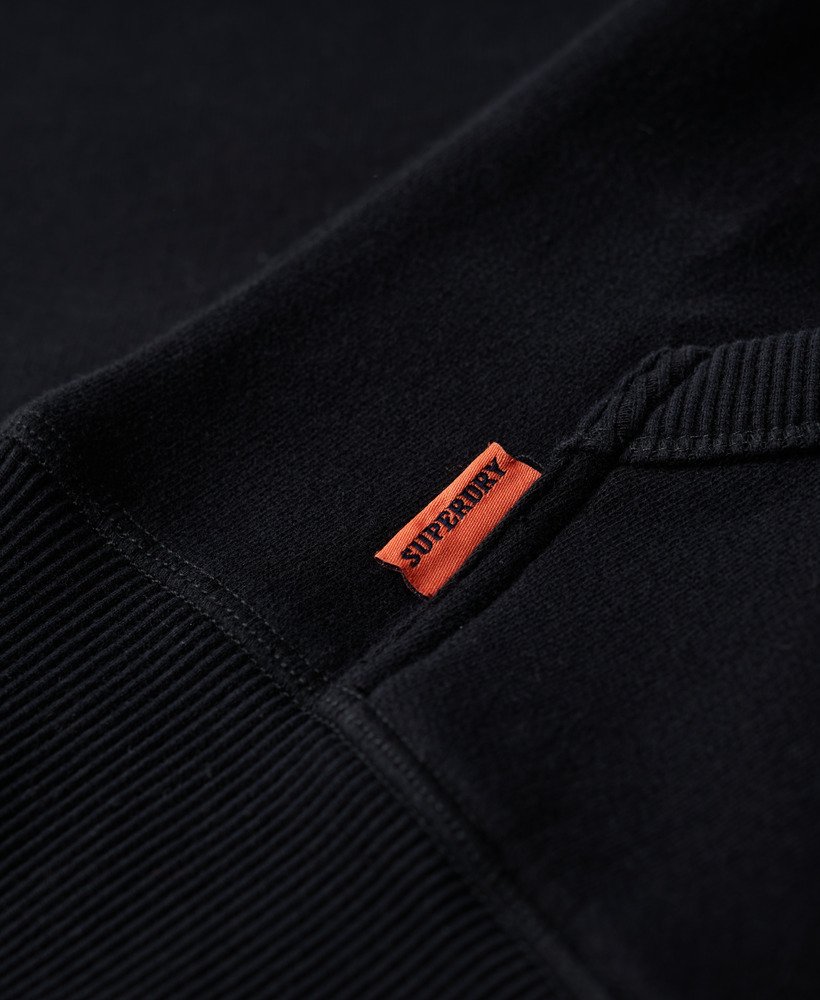 bluza z kapturem essential logo zapinana na zamek w kolorze czarnym