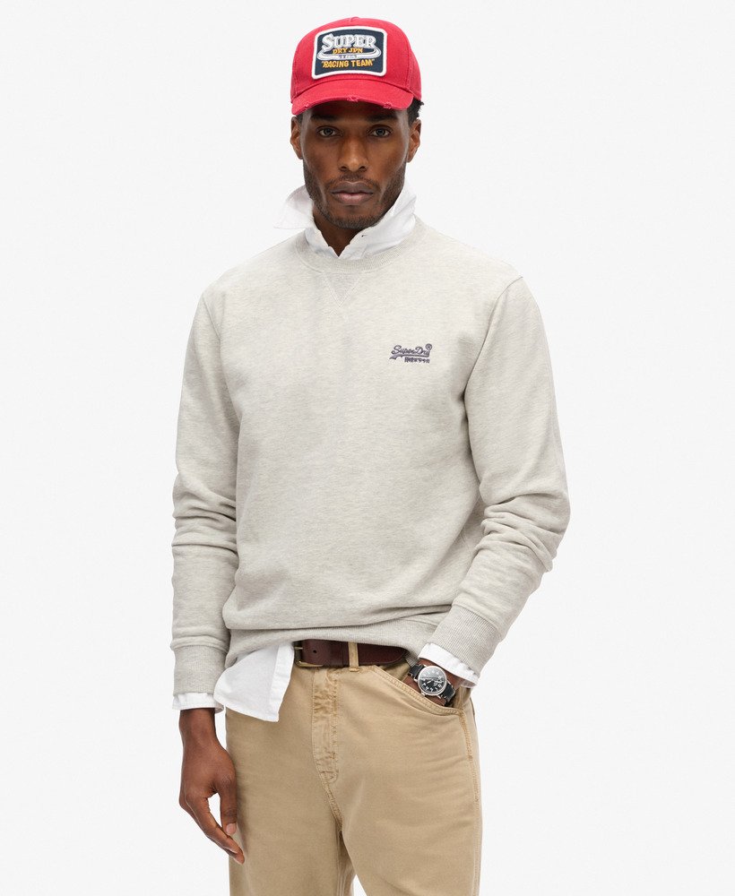 bluza essential logo crew w kolorze glacier grey marl