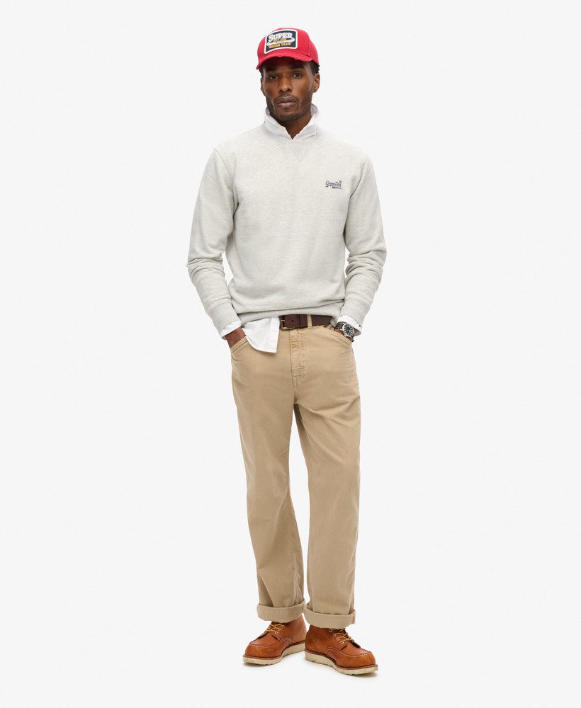 bluza essential logo crew w kolorze glacier grey marl