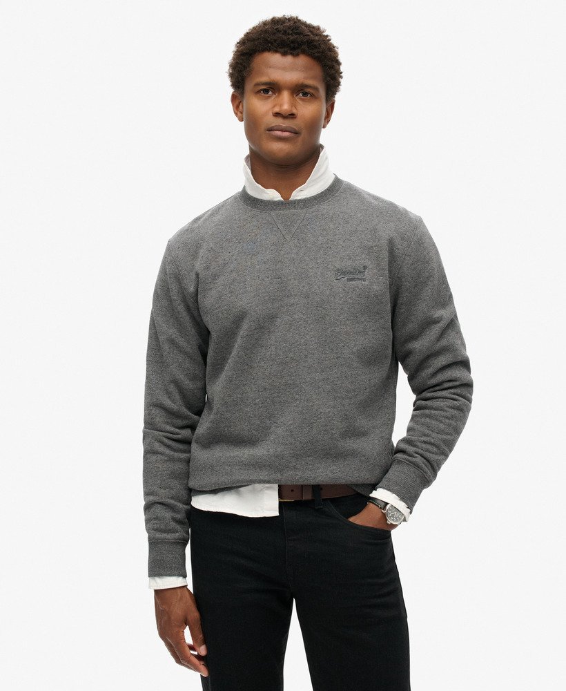 bluza essential logo crew w kolorze carbon grey marl