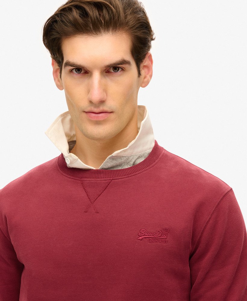 bluza essential logo crew w kolorze bordowym