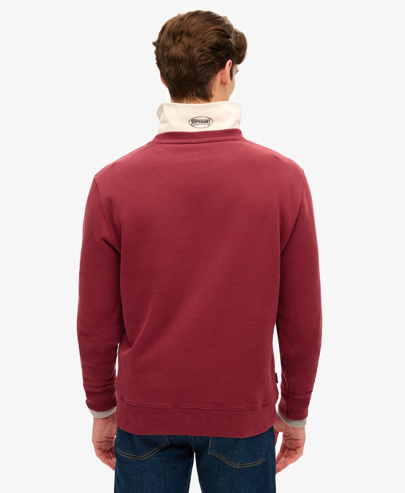 bluza essential logo crew w kolorze bordowym