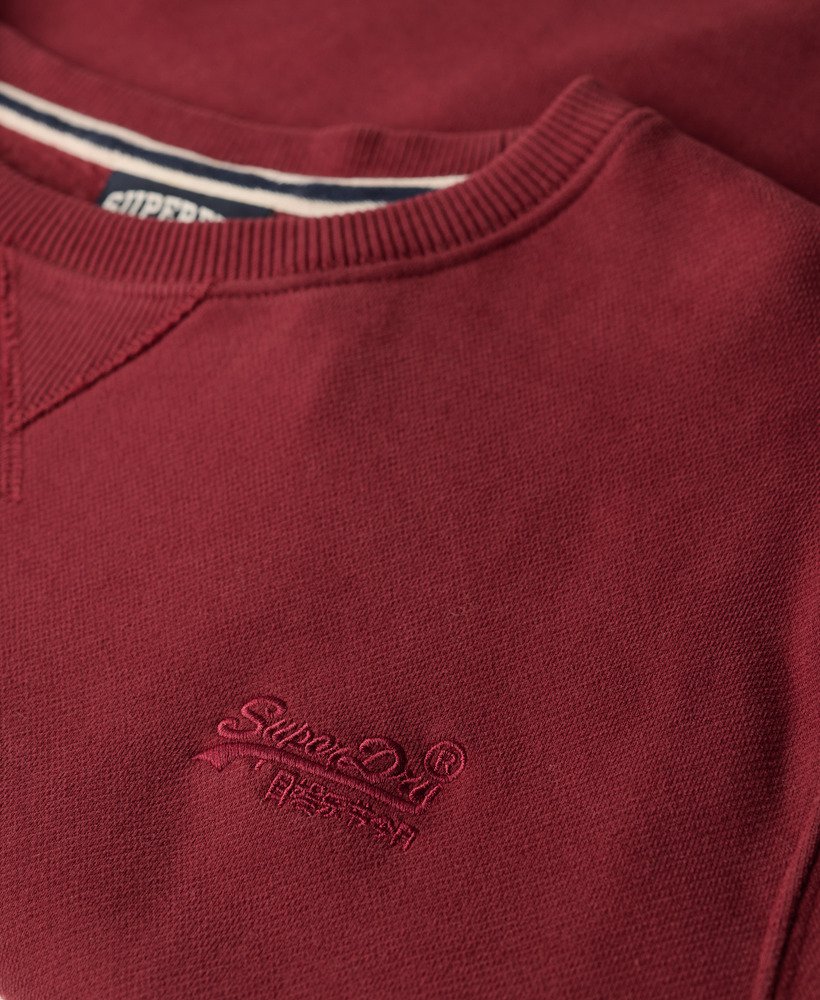 bluza essential logo crew w kolorze bordowym