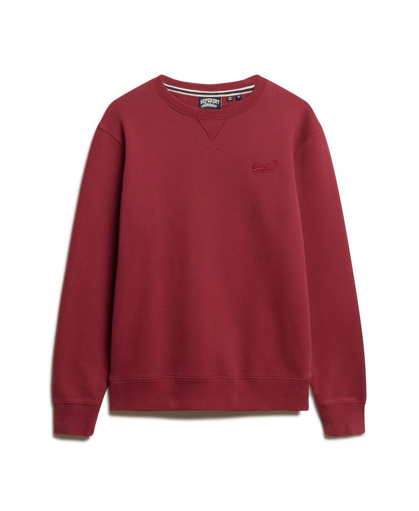 bluza essential logo crew w kolorze bordowym