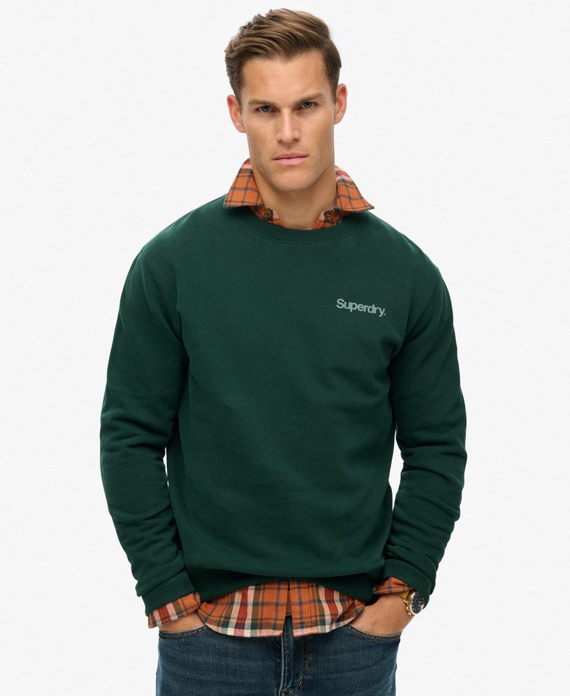 bluza z kapturem core logo city loose crew w kolorze emaliowanej zieleni