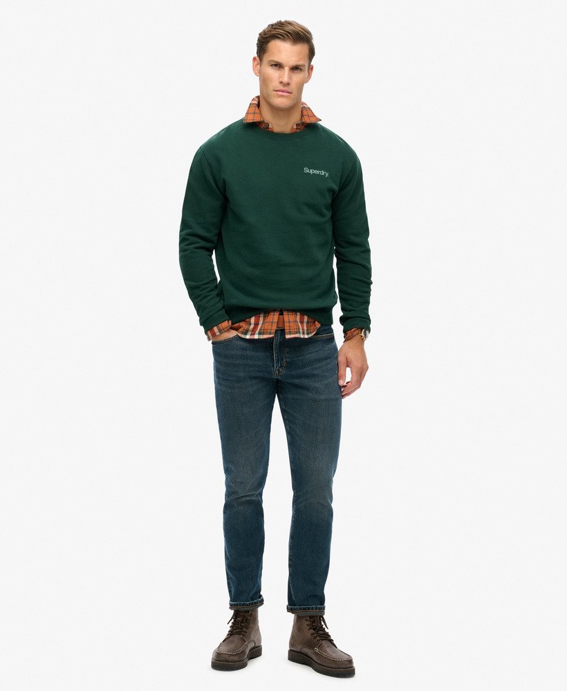 bluza z kapturem core logo city loose crew w kolorze emaliowanej zieleni