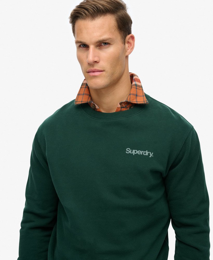 bluza z kapturem core logo city loose crew w kolorze emaliowanej zieleni