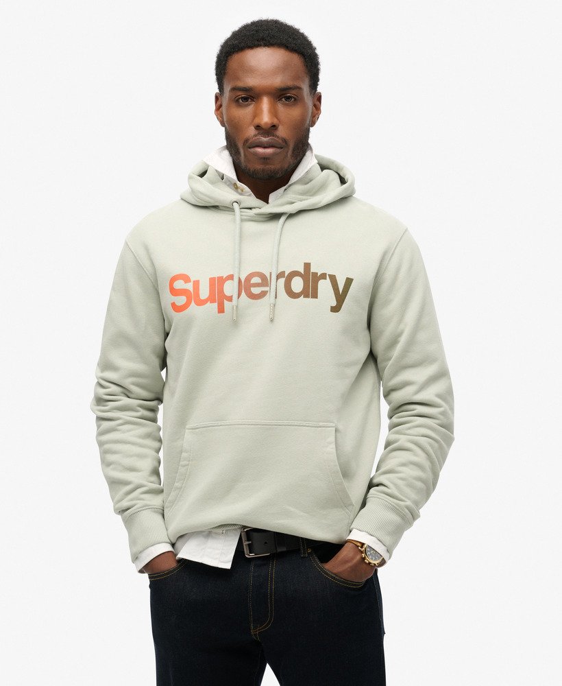 bluza z kapturem core logo fade loose w kolorze puritan grey