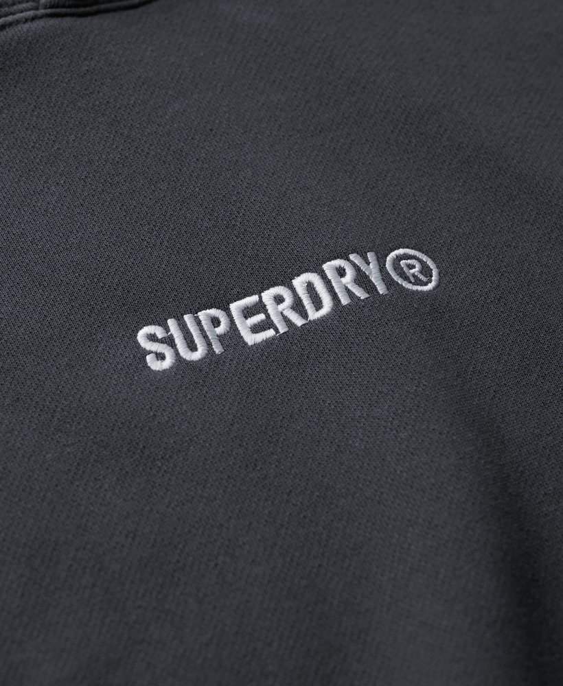 luźna bluza z kapturem i nadrukiem micro logo w kolorze hebanowym