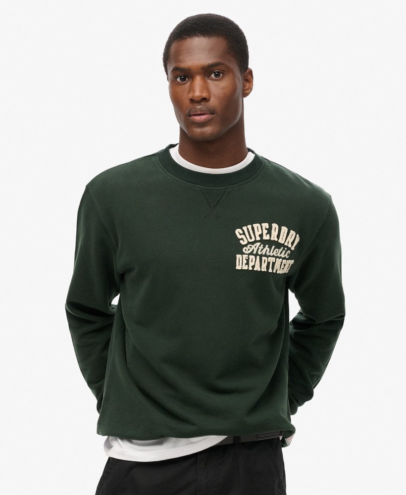 bluza sportowa vintage crew w kolorze academy dark green