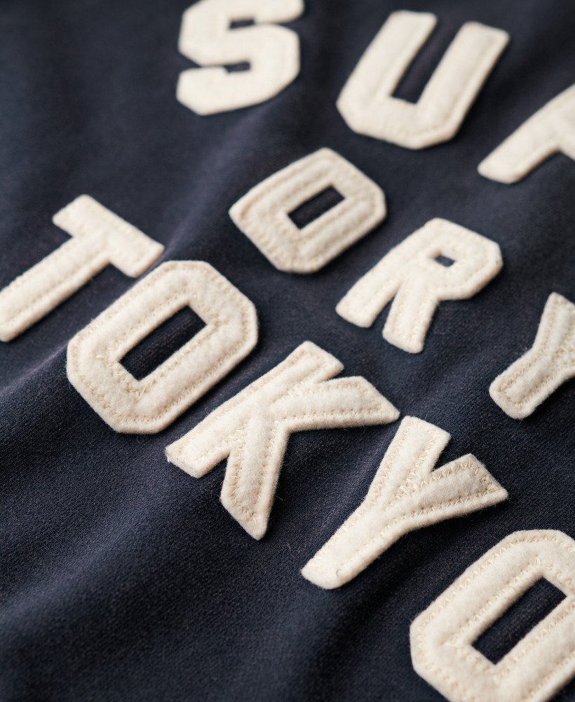 bluza sportowa vintage z okrągłym dekoltem w kolorze rich navy